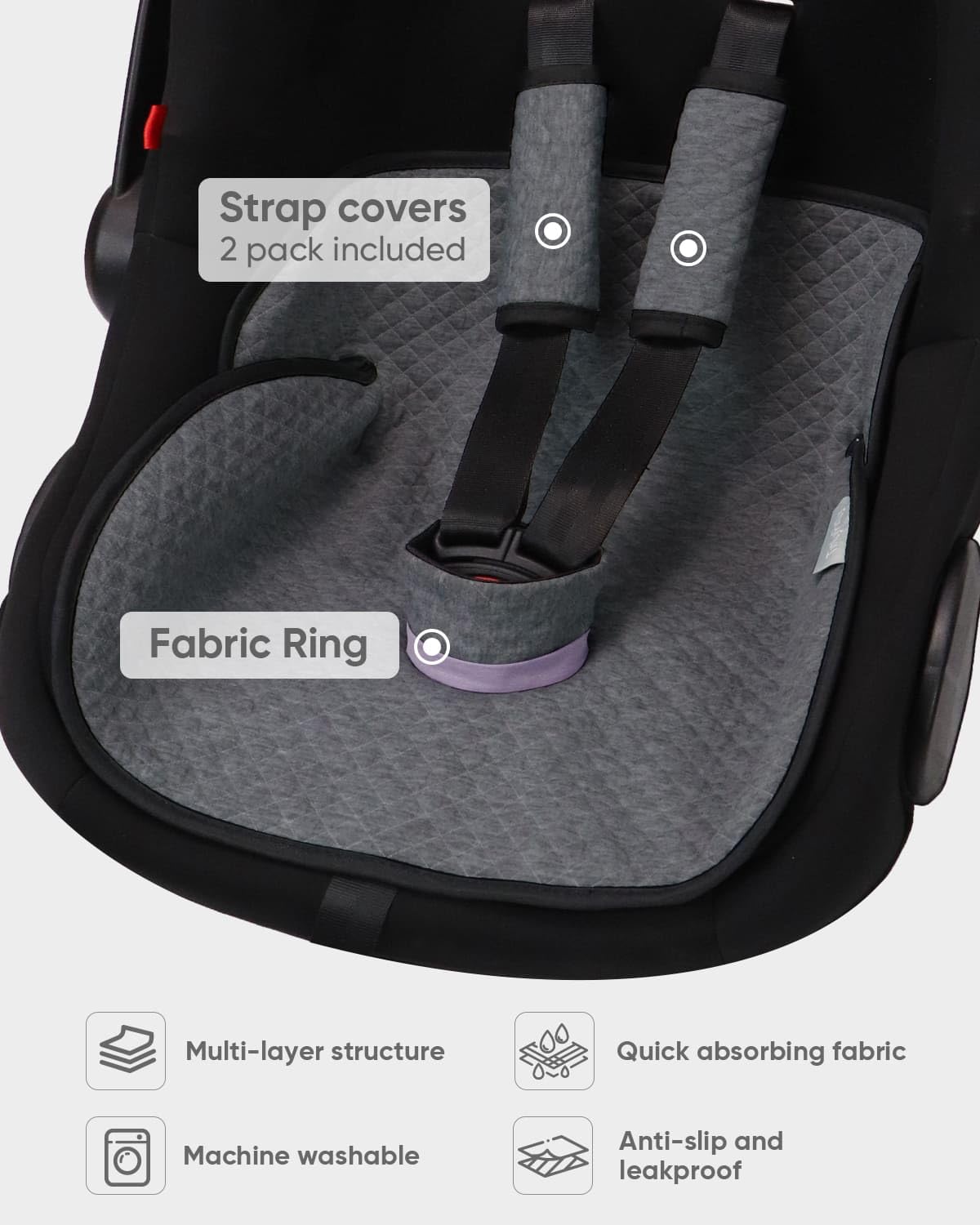 Baby Potty Training Car Seat Protector Cover, Beige