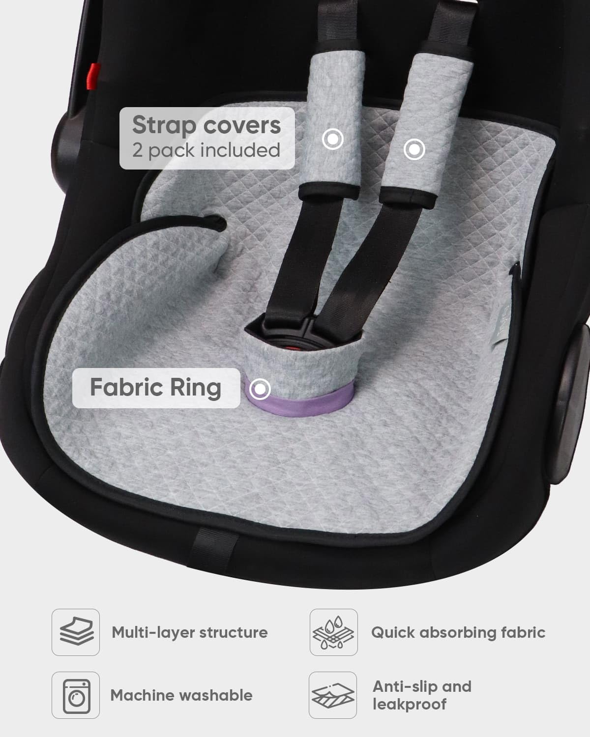 Baby Potty Training Car Seat Protector Cover, Beige