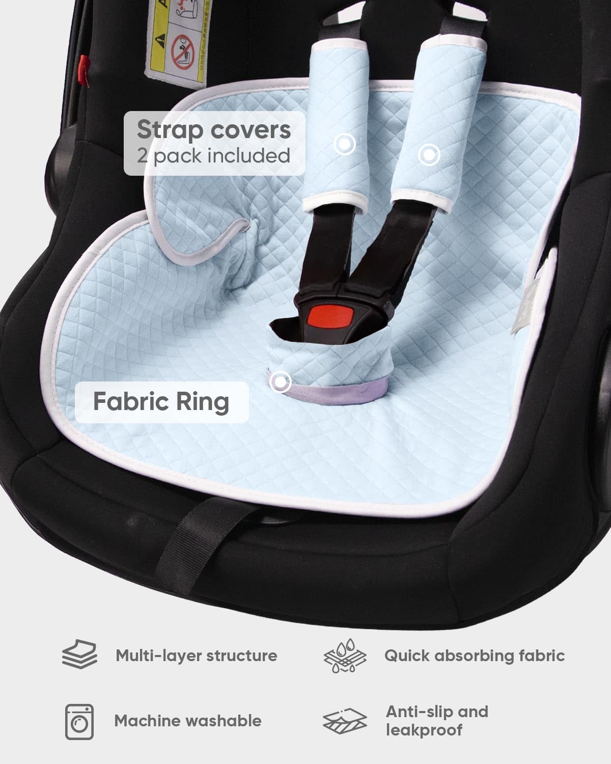 Baby Potty Training Car Seat Protector Cover, Beige