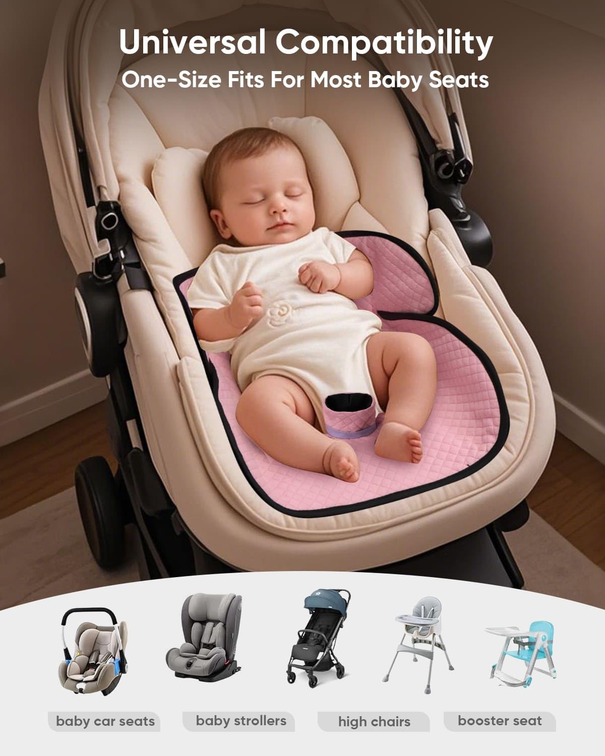 Baby Potty Training Car Seat Protector Cover, Beige