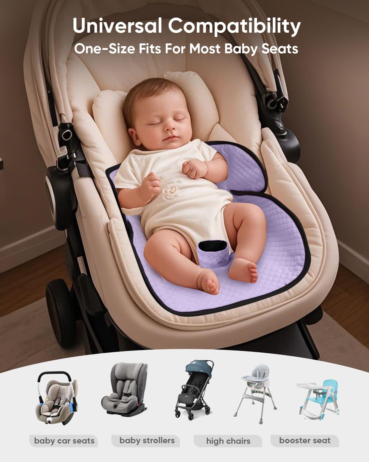 Baby Potty Training Car Seat Protector Cover, Beige