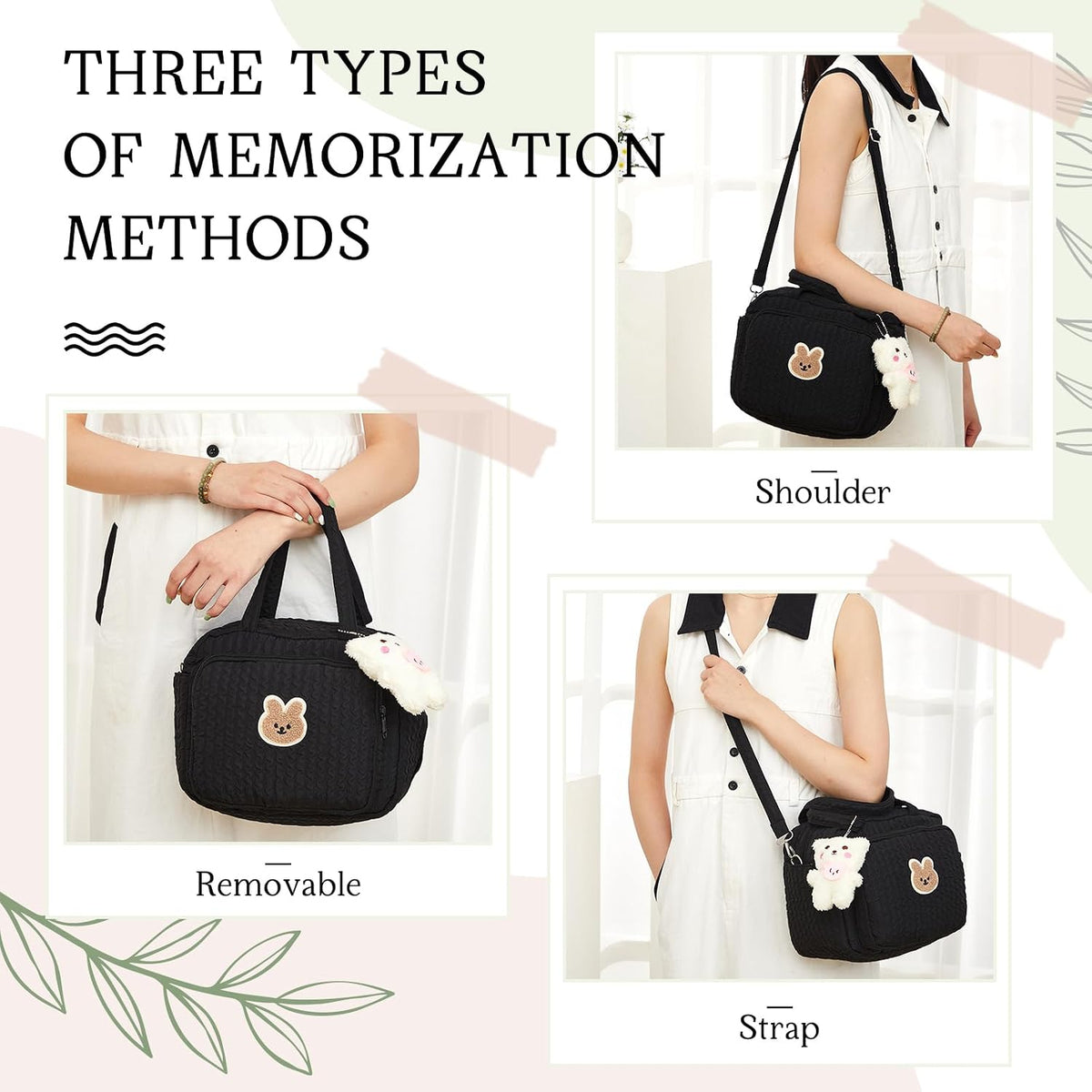 Mini Diaper Bag, Lightweight Baby Purse with 7 Pockets, 2 Insulated Pockets, Crossbody Tote with Pacifier Holder Case