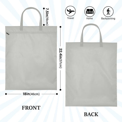 Sky Blue 2 Pack Waterproof Travel Laundry Bag Washable Dirty Clothes Organizer Storage Bag with Handle Zipper for Swimming Pool Beach Camping