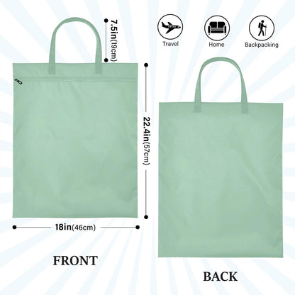 Sky Blue 2 Pack Waterproof Travel Laundry Bag Washable Dirty Clothes Organizer Storage Bag with Handle Zipper for Swimming Pool Beach Camping