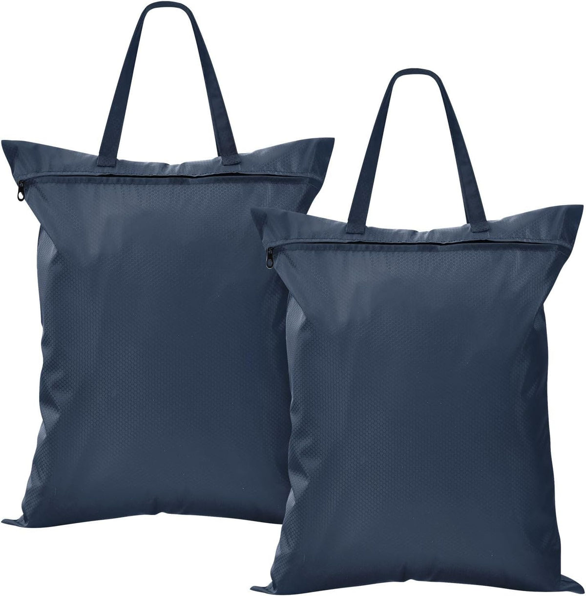 Sky Blue 2 Pack Waterproof Travel Laundry Bag Washable Dirty Clothes Organizer Storage Bag with Handle Zipper for Swimming Pool Beach Camping