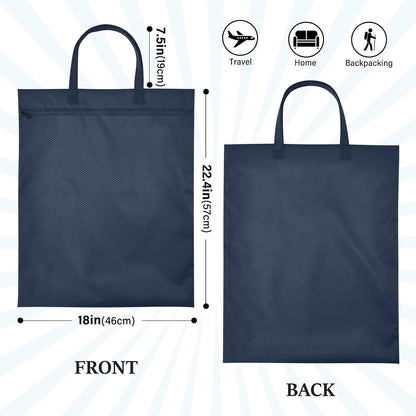 Sky Blue 2 Pack Waterproof Travel Laundry Bag Washable Dirty Clothes Organizer Storage Bag with Handle Zipper for Swimming Pool Beach Camping