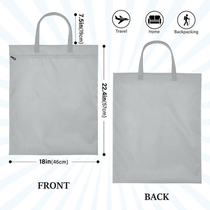 Sky Blue 2 Pack Waterproof Travel Laundry Bag Washable Dirty Clothes Organizer Storage Bag with Handle Zipper for Swimming Pool Beach Camping
