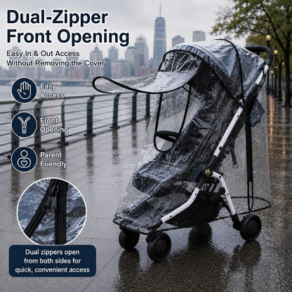 Stroller Rain Cover, Universal Clear Stroller Cover for Rain