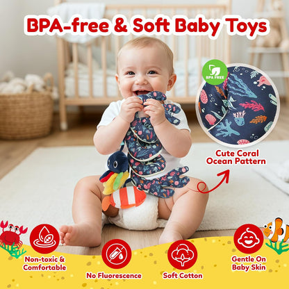 Car Seat Toys for Babies 0-6 Months Boy,Baby Spiral Hanging Plush Activity Toys Thank You Gifts for Newborn 0 3 6 9 12 Months Baby Boys Girls