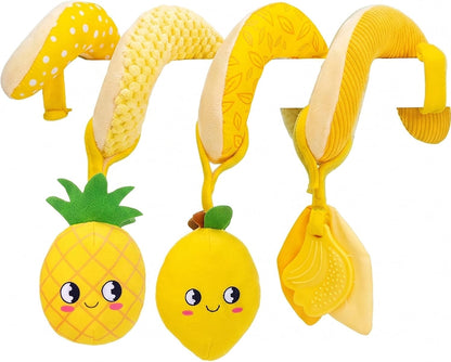 Car Seat Toys for Babies 0-6 Months Boy,Baby Spiral Hanging Plush Activity Toys Thank You Gifts for Newborn 0 3 6 9 12 Months Baby Boys Girls