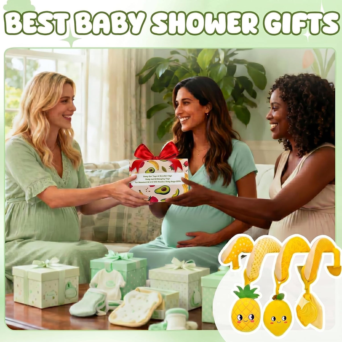Car Seat Toys for Babies 0-6 Months Boy,Baby Spiral Hanging Plush Activity Toys Thank You Gifts for Newborn 0 3 6 9 12 Months Baby Boys Girls