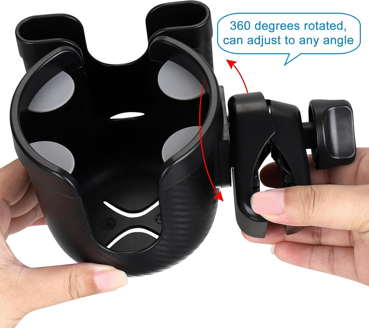Stroller Cup Holder with Phone Holder, Bike Cup Holder, Universal Cup Holder for Uppababy Nuna Strollers, 2-in-1 Drinks Holder for Walker, Wheelchair, Scooter - Colors A
