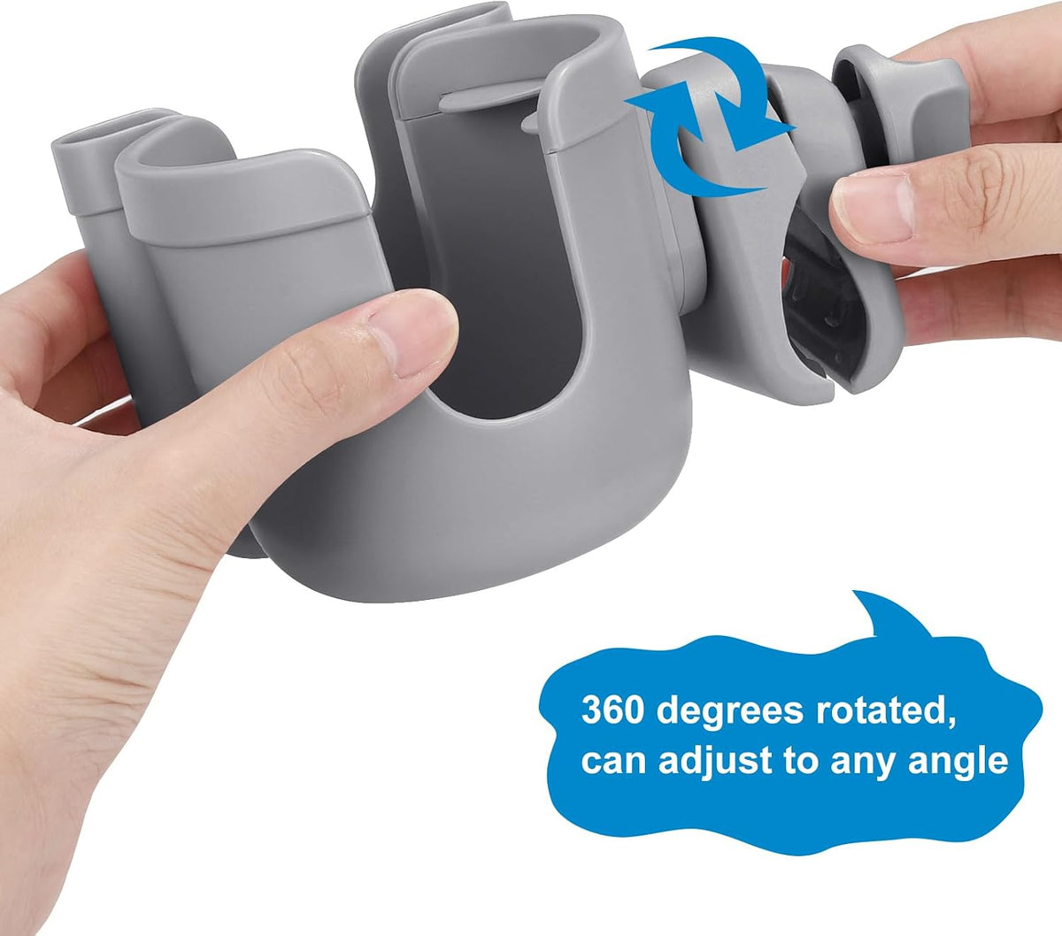 Stroller Cup Holder with Phone Holder, Bike Cup Holder, Universal Cup Holder for Uppababy Nuna Strollers, 2-in-1 Drinks Holder for Walker, Wheelchair, Scooter - Colors A