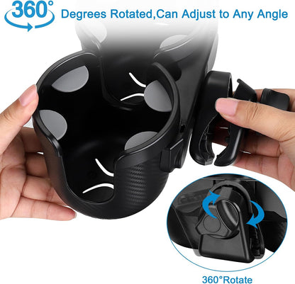 Stroller Cup Holder with Phone Holder, Bike Cup Holder, Universal Cup Holder for Uppababy Nuna Strollers, 2-in-1 Drinks Holder for Walker, Wheelchair, Scooter - Colors A