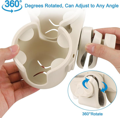 Stroller Cup Holder with Phone Holder, Bike Cup Holder, Universal Cup Holder for Uppababy Nuna Strollers, 2-in-1 Drinks Holder for Walker, Wheelchair, Scooter - Colors A
