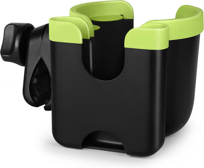 Stroller Cup Holder with Phone Holder, Bike Cup Holder, Universal Cup Holder for Uppababy Nuna Strollers, 2-in-1 Drinks Holder for Walker, Wheelchair, Scooter - Colors A