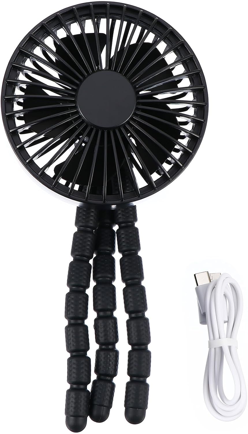 Handheld Portable Mini Fan with Three Gear Wind Control for Strollers
