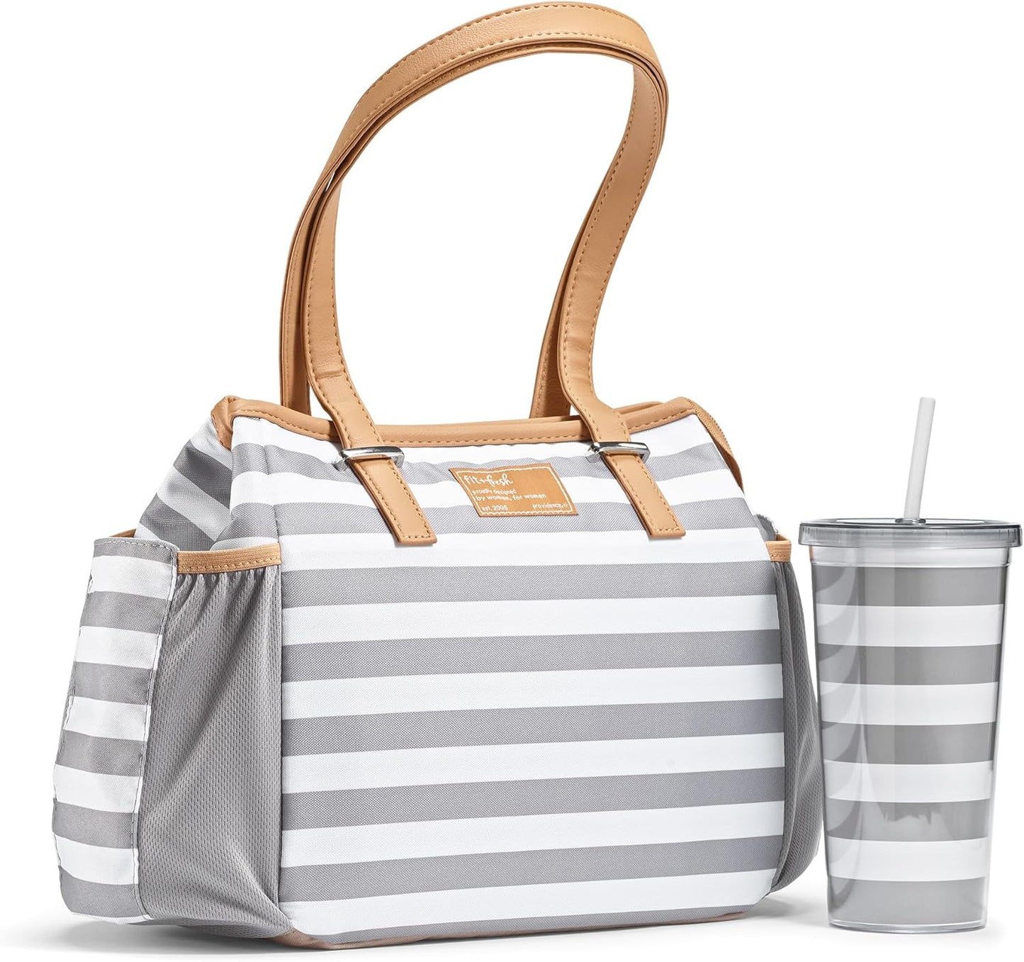 Copley Insulated Lunch Bag for Women w/Containers | Large Capacity Lunch Box for Women with Bottle Pockets, Meal Prep Lunch Tote For Nurses, Work Lunch Tote for Teachers