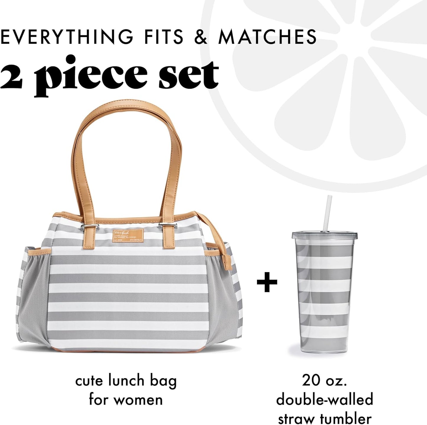 Copley Insulated Lunch Bag for Women w/Containers | Large Capacity Lunch Box for Women with Bottle Pockets, Meal Prep Lunch Tote For Nurses, Work Lunch Tote for Teachers