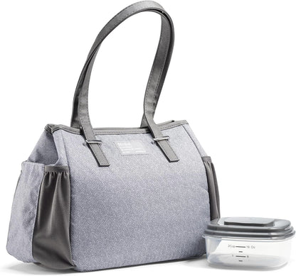 Copley Insulated Lunch Bag for Women w/Containers | Large Capacity Lunch Box for Women with Bottle Pockets, Meal Prep Lunch Tote For Nurses, Work Lunch Tote for Teachers