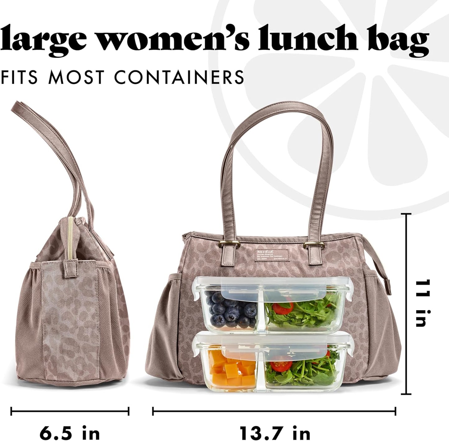 Copley Insulated Lunch Bag for Women w/Containers | Large Capacity Lunch Box for Women with Bottle Pockets, Meal Prep Lunch Tote For Nurses, Work Lunch Tote for Teachers