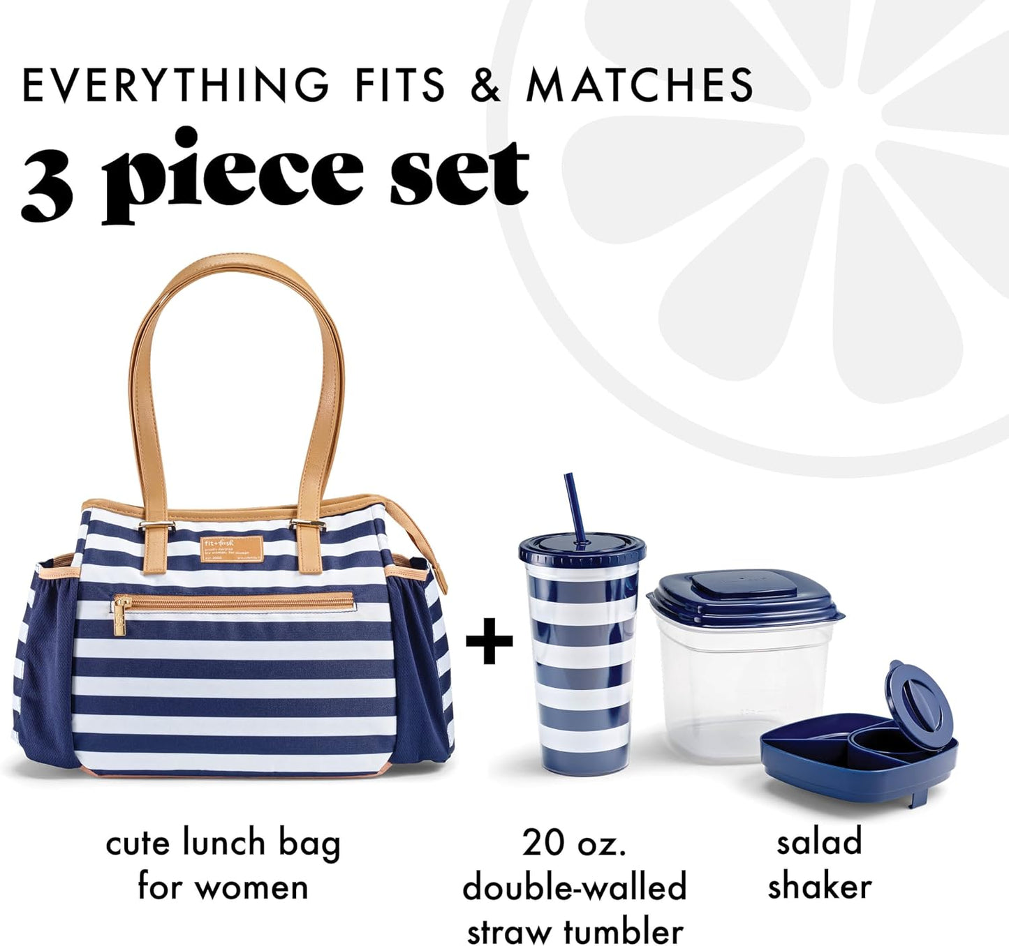 Copley Insulated Lunch Bag for Women w/Containers | Large Capacity Lunch Box for Women with Bottle Pockets, Meal Prep Lunch Tote For Nurses, Work Lunch Tote for Teachers