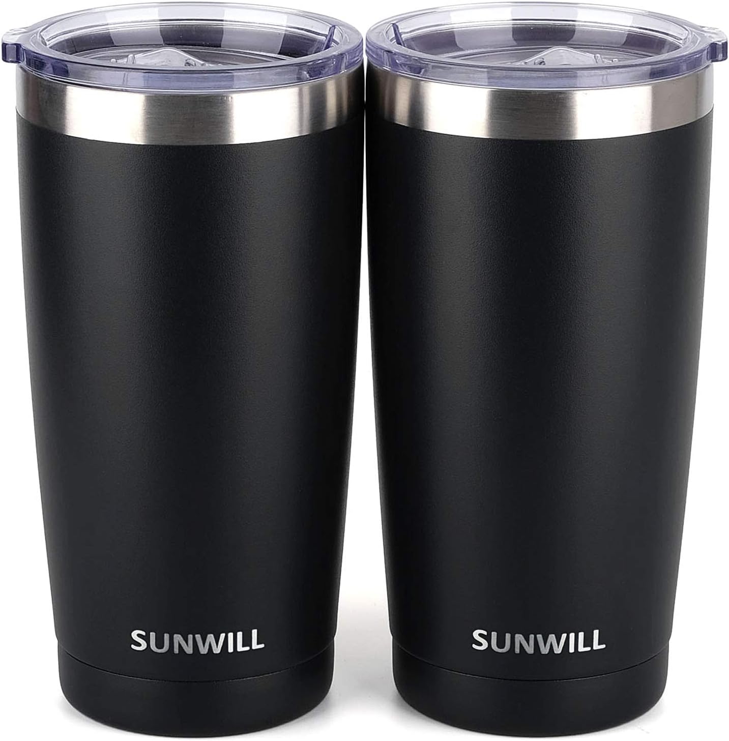 Travel Coffee Tumbler 20 oz, Insulated Mug with Lid, Stainless Steel Cup for Hot and Cold Drinks, Cool Grey