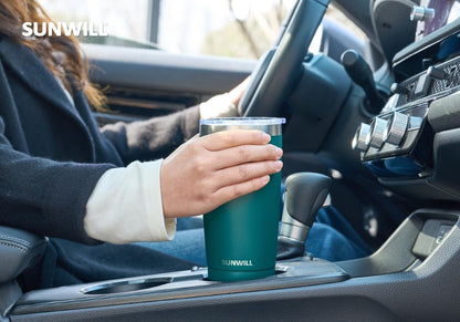 Travel Coffee Tumbler 20 oz, Insulated Mug with Lid, Stainless Steel Cup for Hot and Cold Drinks, Cool Grey