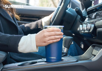 Travel Coffee Tumbler 20 oz, Insulated Mug with Lid, Stainless Steel Cup for Hot and Cold Drinks, Cool Grey