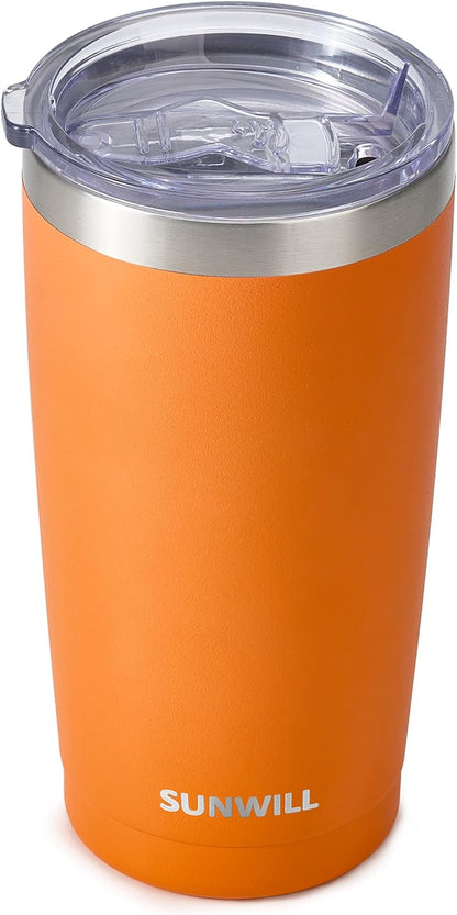 Travel Coffee Tumbler 20 oz, Insulated Mug with Lid, Stainless Steel Cup for Hot and Cold Drinks, Cool Grey