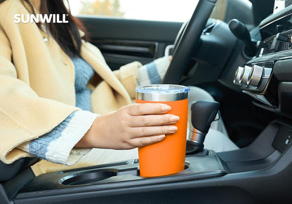 Travel Coffee Tumbler 20 oz, Insulated Mug with Lid, Stainless Steel Cup for Hot and Cold Drinks, Cool Grey