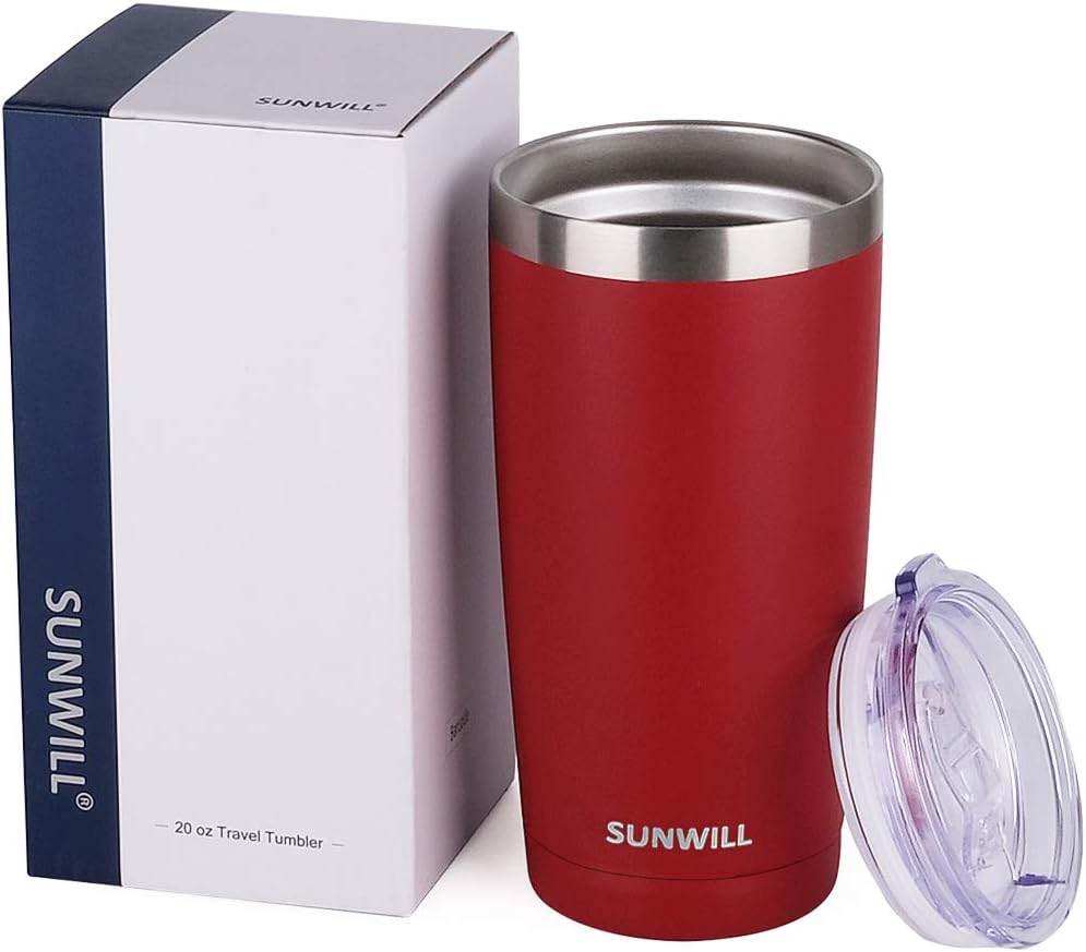 Travel Coffee Tumbler 20 oz, Insulated Mug with Lid, Stainless Steel Cup for Hot and Cold Drinks, Cool Grey