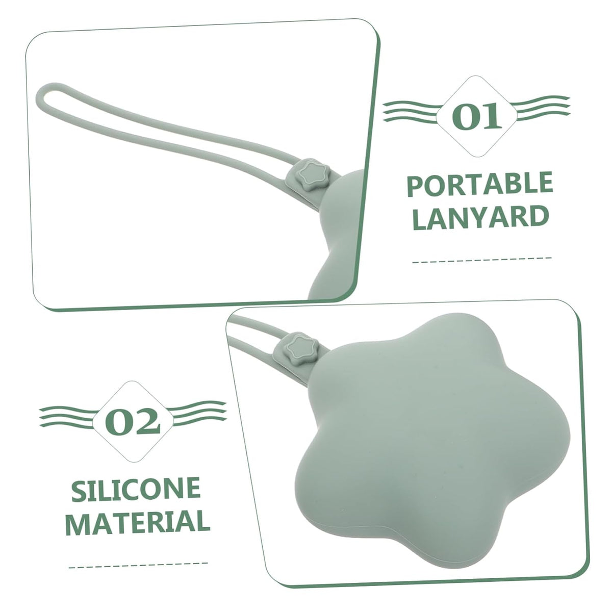 2pcs Silicone Pacifier Case Portable Pacifier Holder for Travel Storage Pouch for Boys Multiuse Silicone Organizer for Essentials
