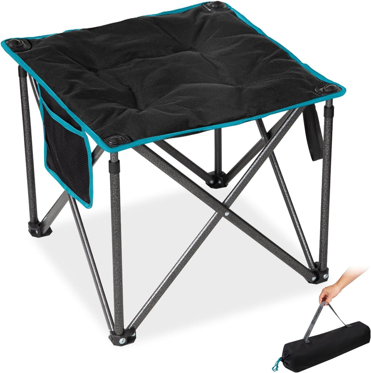 Folding Camping Stool, 18.1 Inch Oversized Foot Rest Stools 330Lbs