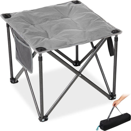 Folding Camping Stool, 18.1 Inch Oversized Foot Rest Stools 330Lbs