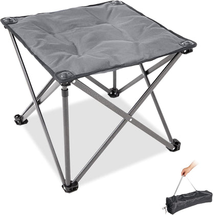 Folding Camping Stool, 18.1 Inch Oversized Foot Rest Stools 330Lbs