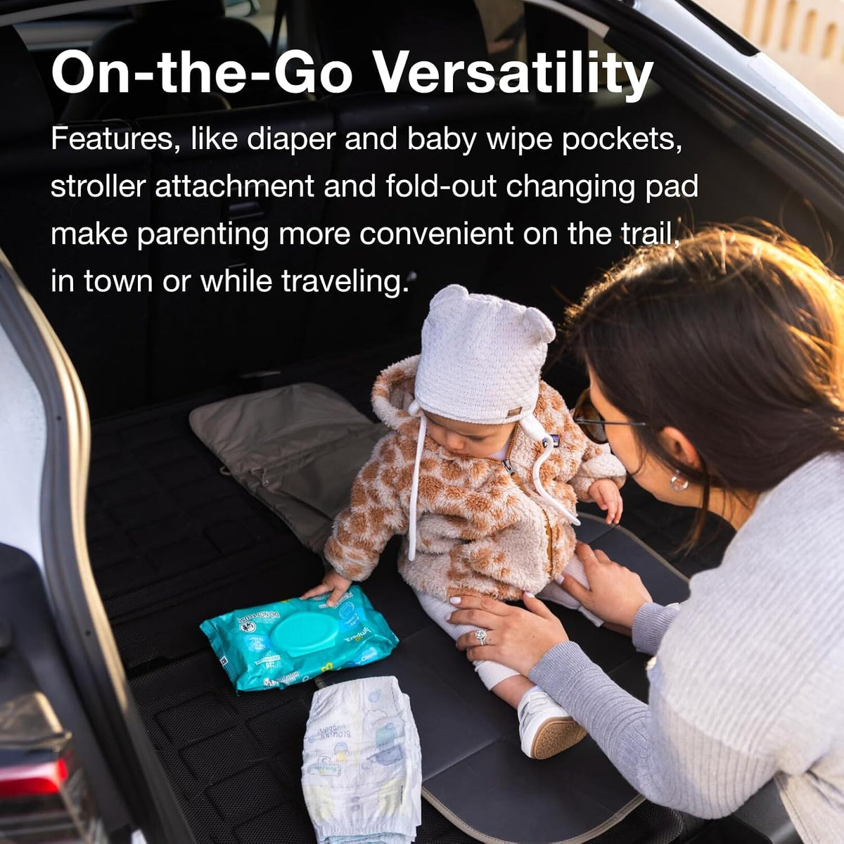 Poco Portable Changing Pad - Washable Travel Baby Diaper Mat with Pockets