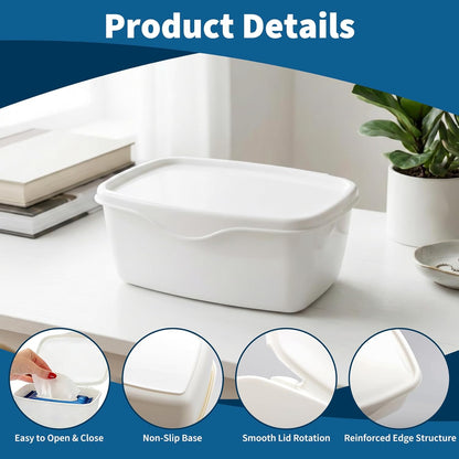 2 Pack Wipes Dispenser Compatible with Cottonelle Flushable - Wet Wipe Dispenser, Refillable Wipe Holder Keep Wipes Clean and Fresh, Easy One-Handed Access, Minimalist Design for Any Bathroom Décor