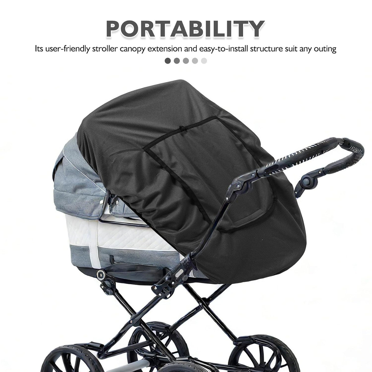 Stroller Sunshade Canopy Protection Cover Fabric UV