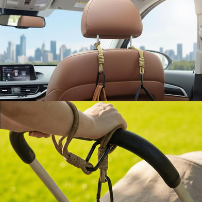 Baby Stroller Hooks for Bags, Heavy-Duty Clips with Non-Slip Straps