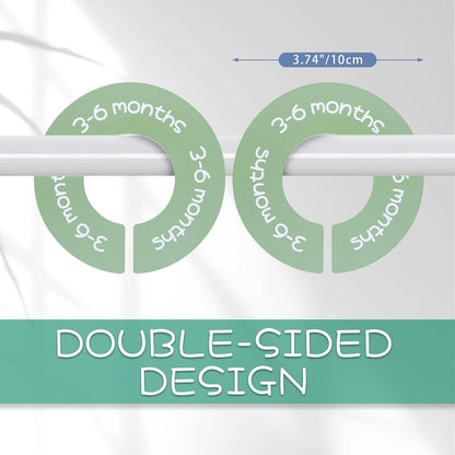 Round Shape Baby Closet Dividers, Double-Sided Design, 0-24 Months