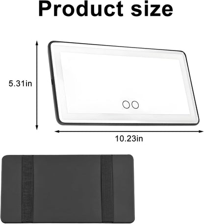 LED Sun Visor Vanity Mirror, Rechargeable 3 Modes 60 LEDs, Pink