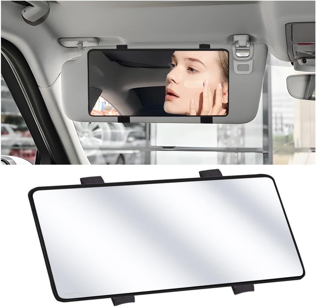 LED Sun Visor Vanity Mirror, Rechargeable 3 Modes 60 LEDs, Pink