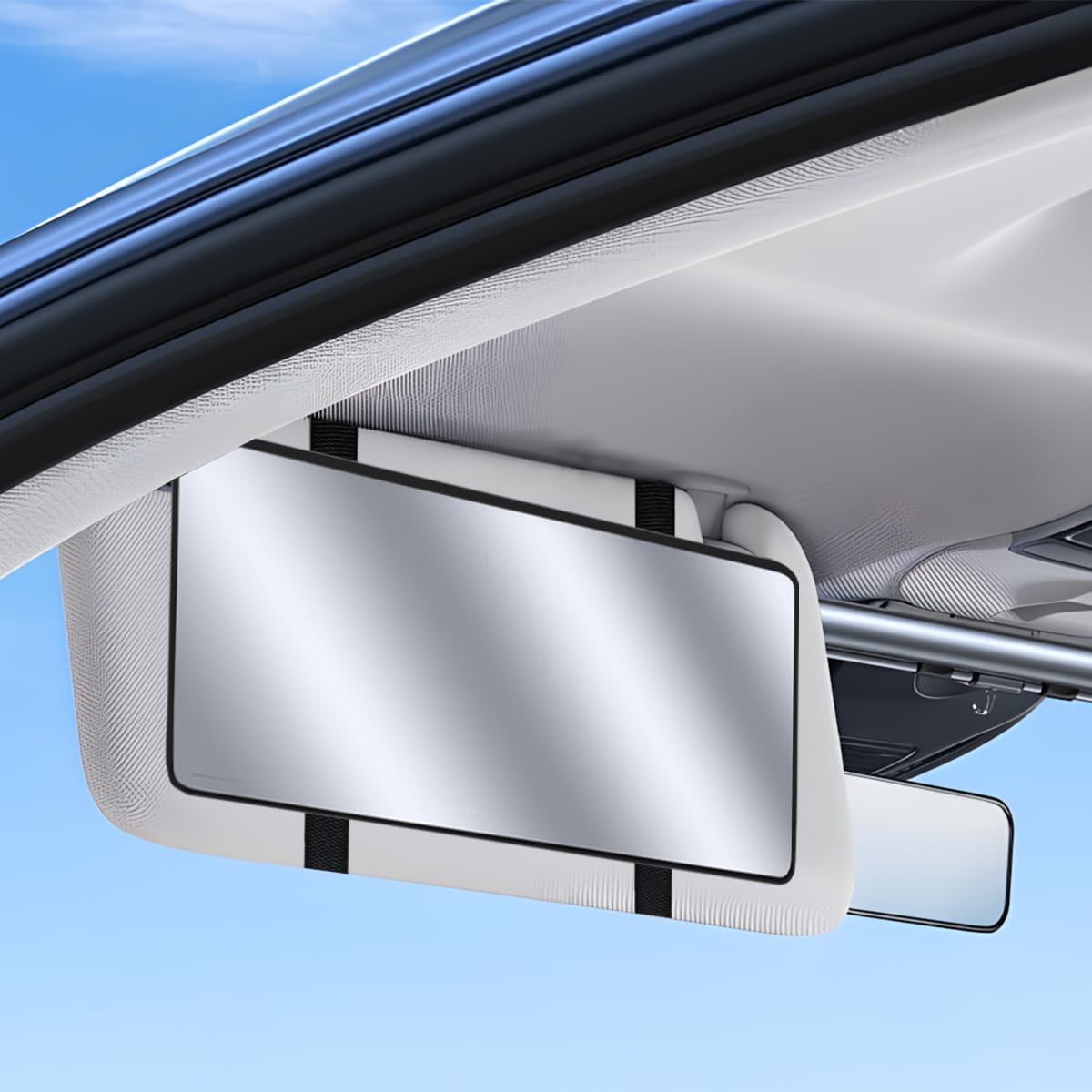 LED Sun Visor Vanity Mirror, Rechargeable 3 Modes 60 LEDs, Pink