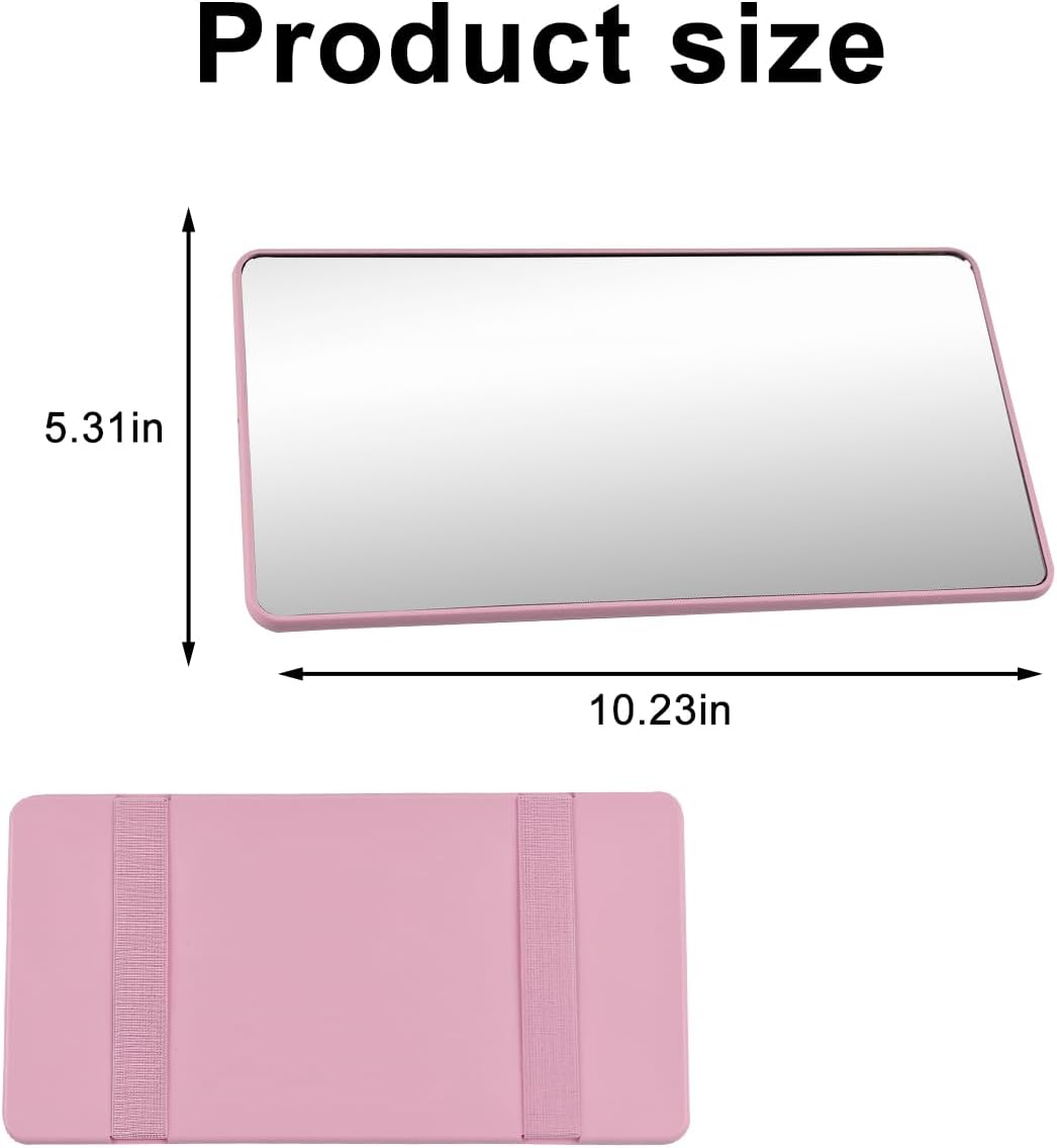LED Sun Visor Vanity Mirror, Rechargeable 3 Modes 60 LEDs, Pink