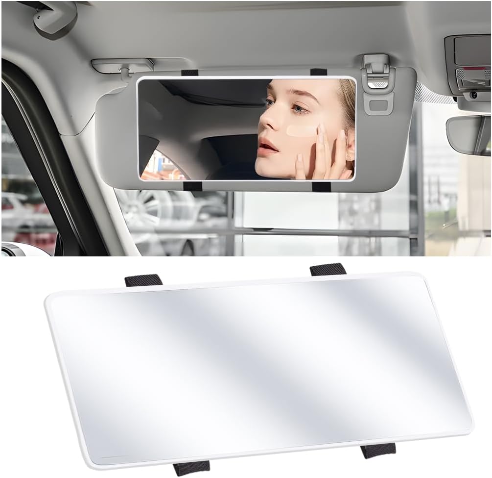 LED Sun Visor Vanity Mirror, Rechargeable 3 Modes 60 LEDs, Pink