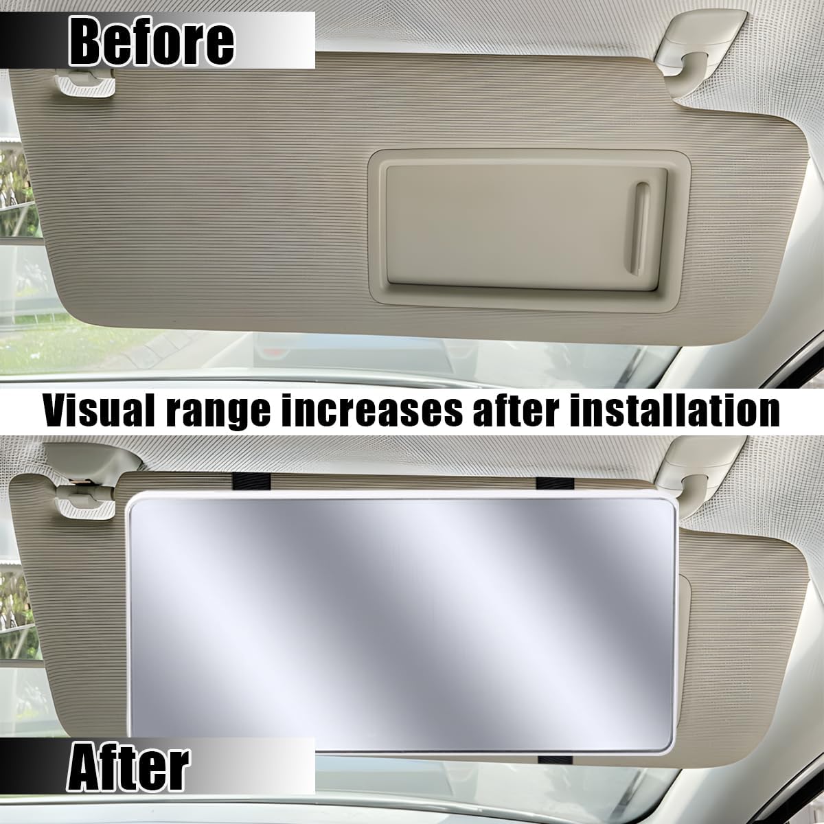 LED Sun Visor Vanity Mirror, Rechargeable 3 Modes 60 LEDs, Pink