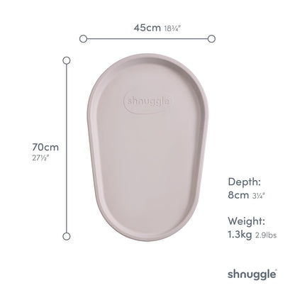 Squishy Changing Mat - Baby Changing Diaper Pad, Wipeable Easy-to-Clean Nappy Station, Warm-to-Touch Surface, Non-Slip Base, No Covers Needed - Grey