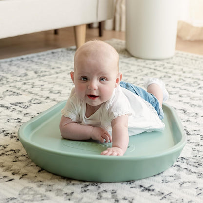 Squishy Changing Mat - Baby Changing Diaper Pad, Wipeable Easy-to-Clean Nappy Station, Warm-to-Touch Surface, Non-Slip Base, No Covers Needed - Grey