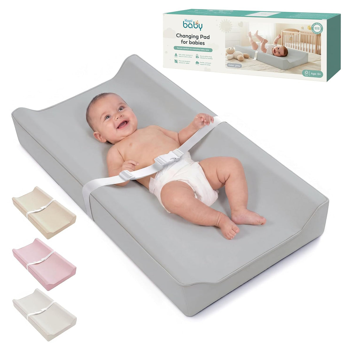 Changing Pad – The Original, Waterproof Easy-to-Clean Vegan Leather Portable Diaper Changing Pad, Newborn Baby Essential Must-Have - Milk